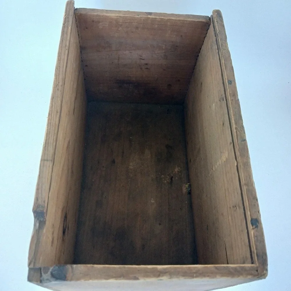 Vintage Tongue And Grove Wood Storage File Box Cottagecore Decor